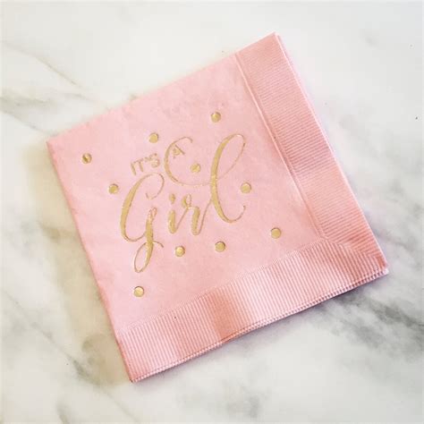 baby shower napkins girl